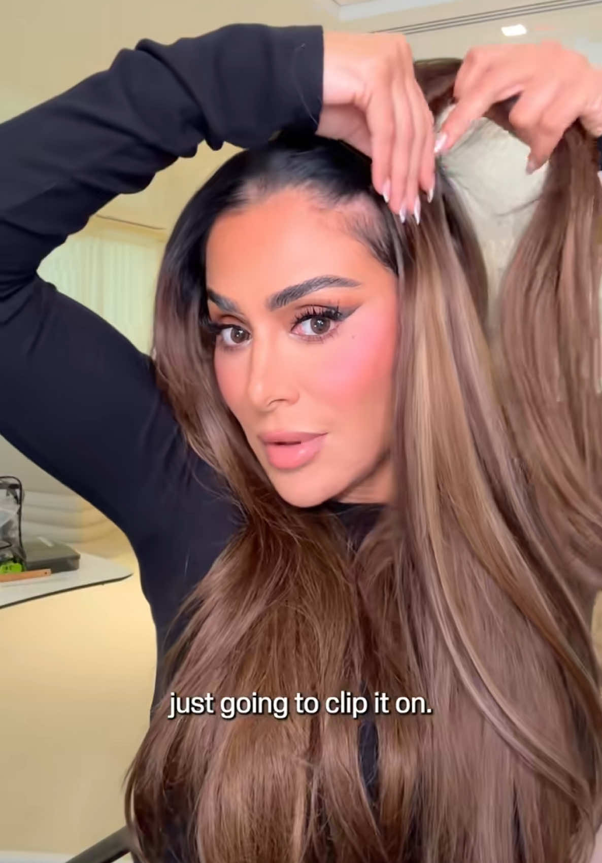 I’m SOOO excited to announce my collaboration with @Beauty Works #hairtok #huda @Huda #hairextensions 