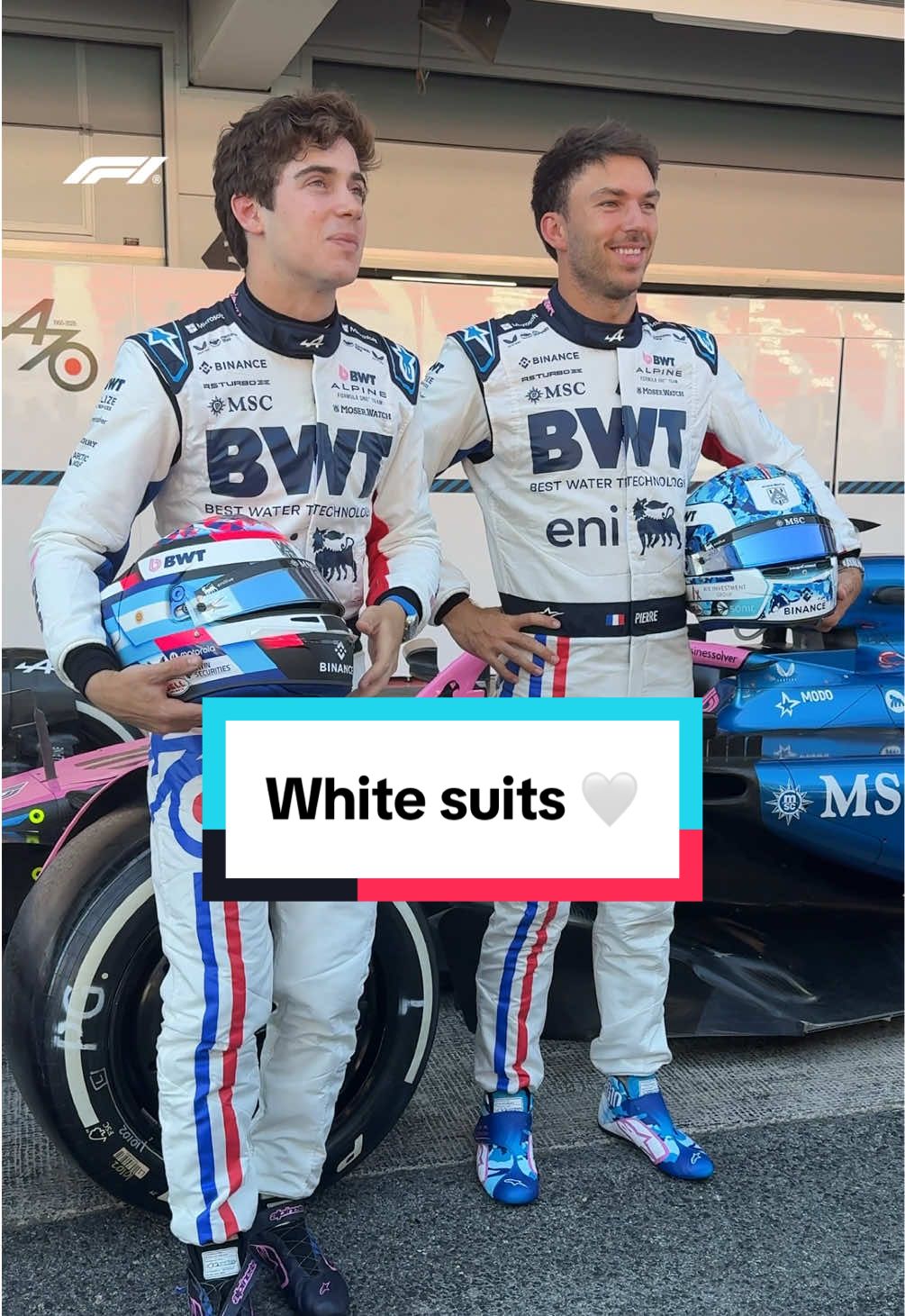 i think they like me, in my white tee 🥵 #f1 #formula1 #spanishgp #sport #Motorsport #alpine #pierregasly #francocolapinto 