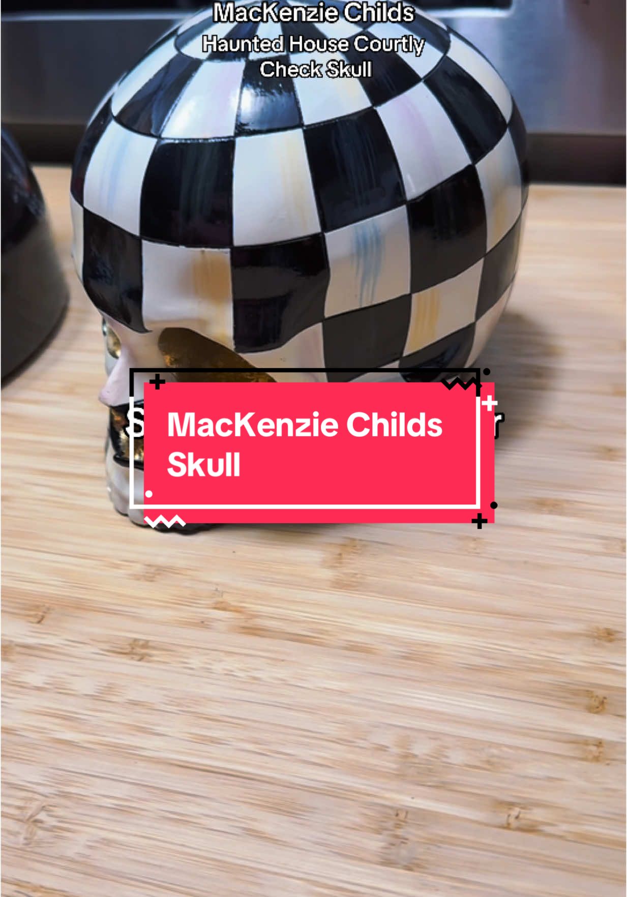 #CapCut another addition to my MacKenzie Child’s collection. I’m not saving this skull for Halloween. It’s staying up all year. #mackenziechilds #courtlycheckskull #mackenziechildsskull #qvc #tiktokshopcreatorpicks 