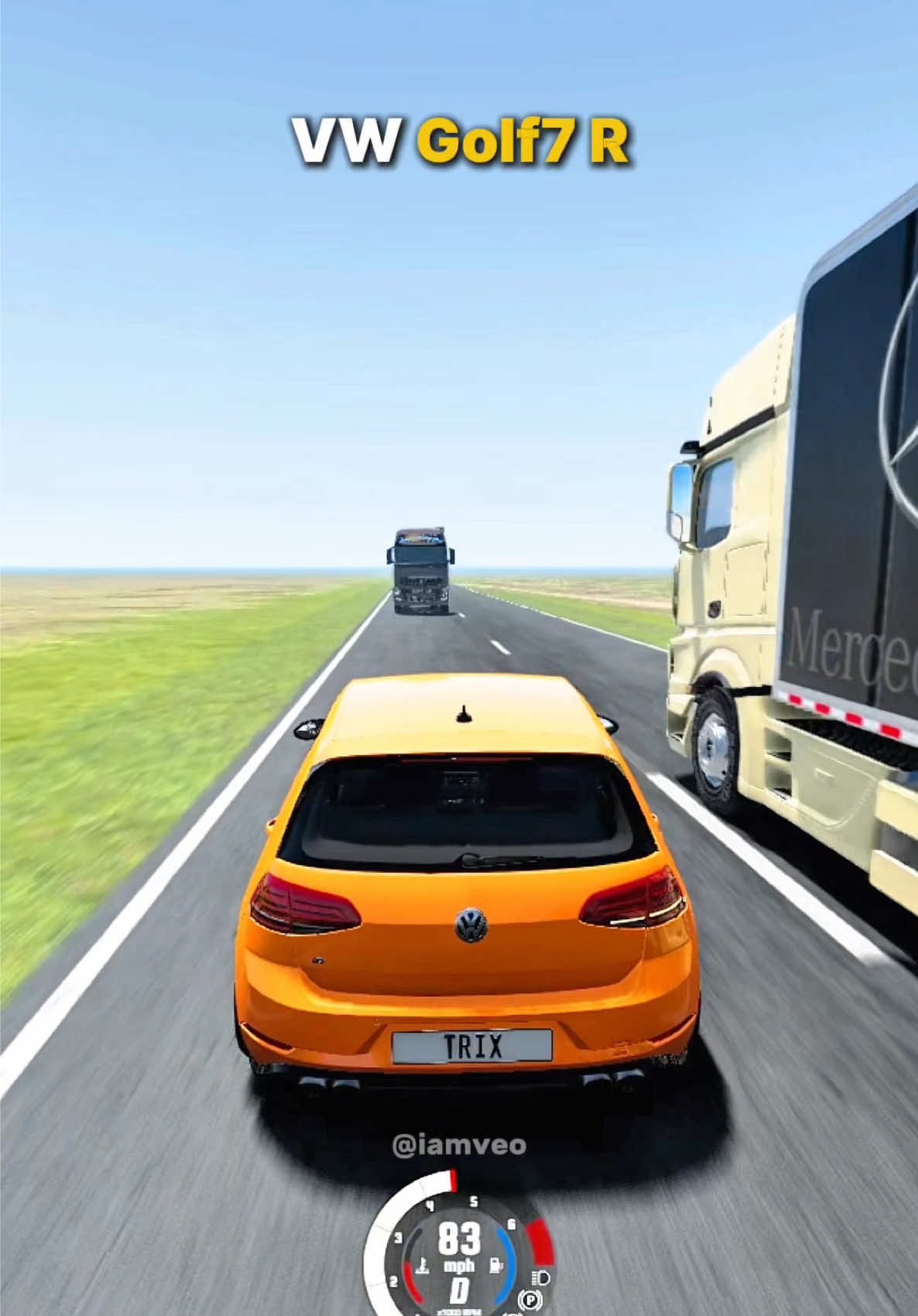 Which Car Overtake The Truck Safely? #beamngdrive #beamng #gaming #car #golf7r #minicooper #renaultmeganers #audittrs #volkswagenpologti #peugeot308gt #kiasportagegt #fyp #foryou  @VEO🏅 