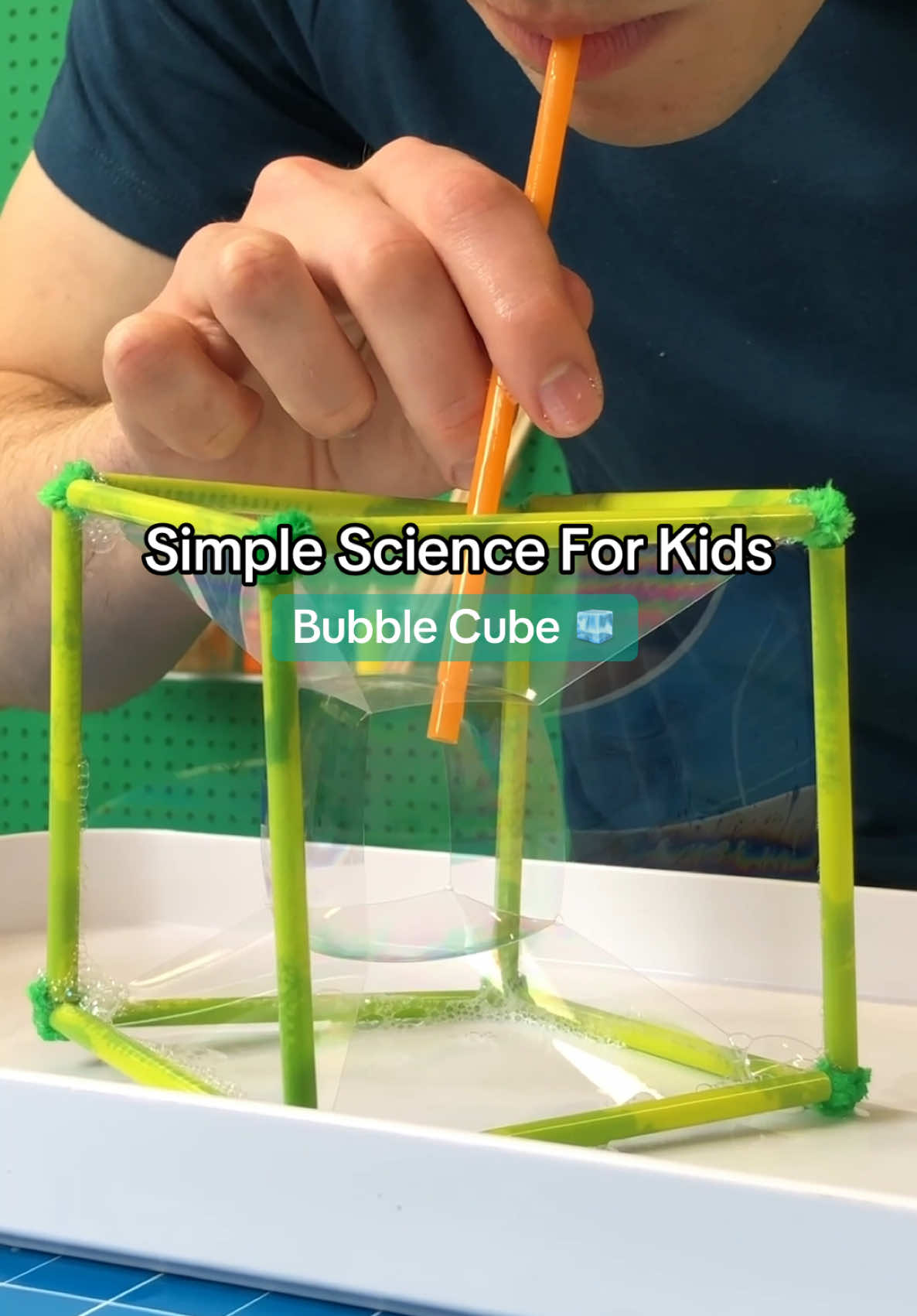 Thought bubbles were all round? Not in this easy science experiment 🫧 try making a bubble cube as a fun activity for kids! #Science #kidsactivities #kiwico #scienceforkids #scienceexperiments #LearnOnTikTok 