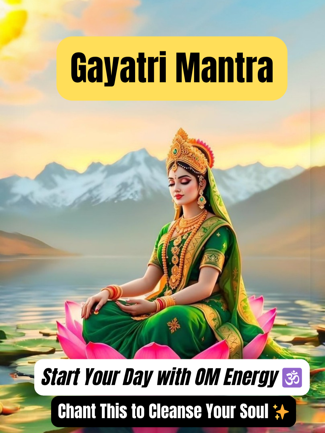 Start Your Friday with Sacred Energy ✨ | Gayatri Mantra Vibes 🌸🕉️ ॐ भूर् भुवः स्वः तत् सवितुर्वरेण्यं भर्गो देवस्य धीमहि धियो यो नः प्रचोदयात् Om bhūr bhuvaḥ suvaḥ tatsaviturvareṇyaṃ bhargo devasyadhīmahi dhiyo yo naḥ prachodayāt Gayatri Mantra meaning :  O, Divine mother, our hearts are loaded up with darkness. Kindly make this  darkness distant from us and advance brightening inside us. It is believed that by chanting Gayatri Mantra, you achieve success and  happinesss in your life.With regular chanting of the Gayatri Mantra, one can firmly establish and stabilize the mind. Benefits: Regular chanting of Gayatri Mantra improves concentration and learning It is know for removing toxins from the body It improves breathing and functioning of the nervous system Chanting of Gayatri Mantra clams the mind It reduces stress and anxiety Gayatri Mantra should be recited between 4 am and 8 am and 4 pm and 8pm “Save this sound for your morning ritual 🙏🌞”  “Tag someone who needs peace today 💫” #goodmorning#morning#omsakthi_parasakthi #ombhurbhuwaswah #mahalakshmi  #motivation #2025 #may #trending #trendingvideo #viralvideo #latestvideoideo #trendingsong #thedevotionallight #gayatrimantra#spiritualtiktok #friday #OmBhurBhuvahSuvaha #GayatriMantra #DivineChants #MantraVibes #SpiritualTikTok #MeditationReels #MorningRitual #FridayVibes #PeacefulMind #InnerPeace #DivineDevotion