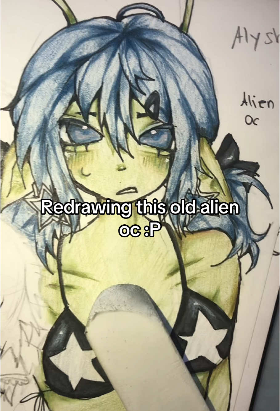 What do you think #alienoc #aliengirl #kxylie_chan #xhimeworm #cutecore #y2k #drawing #altart #altartstyle #artstyle 