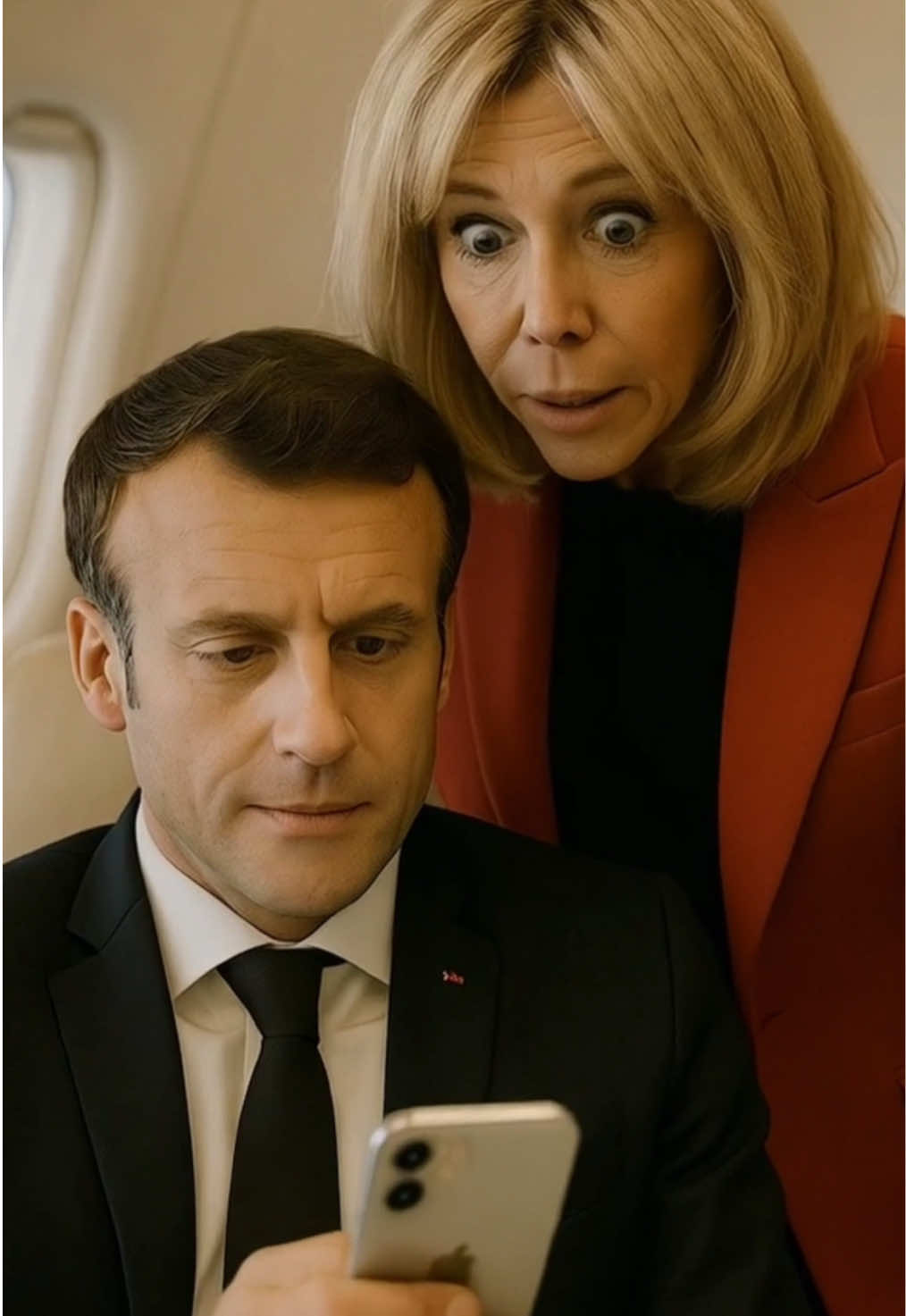 This is what really happened between Macron and Brigitte on the flight to Vietnam 😳 #macron #memestiktok #funnydrama #brigittemacron #funnyai #indonesia #vietnam #viralvideos #tungtungtungsahur #sahur #italianbrainrot 