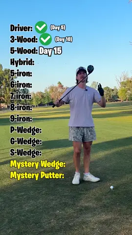 Day 15 of making a par with EVERY golf club on this par 4 from the tips! #golftok #golf