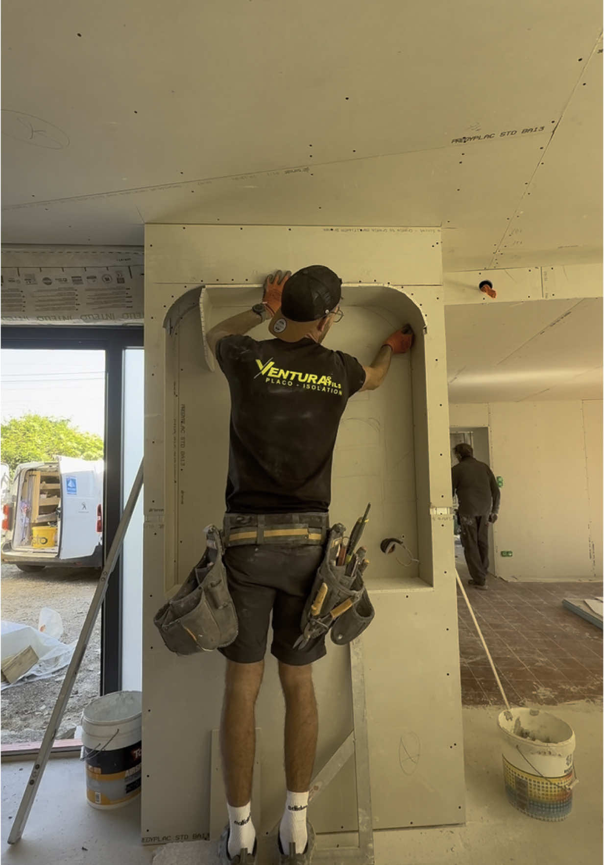 Création de niche en alcôve #plaquiste #decoration #interieur #renovation #architecte 