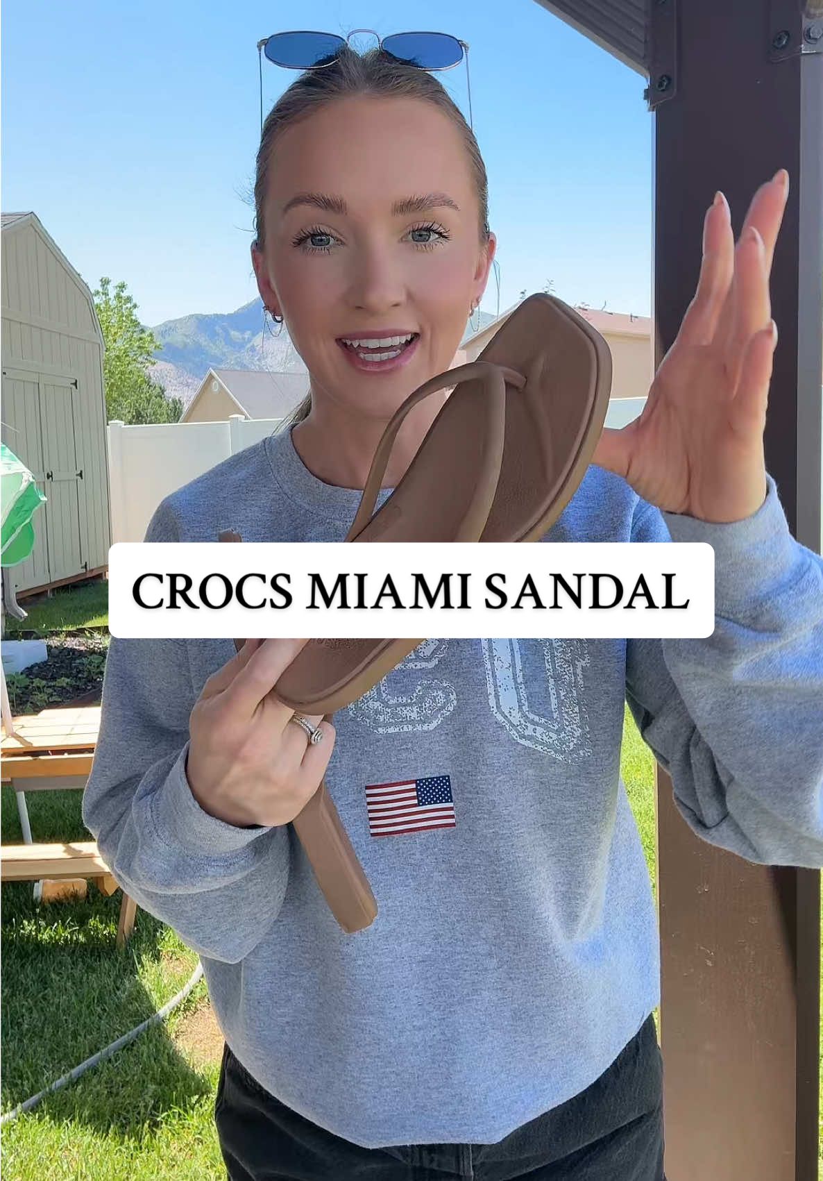 Crocs sandals finally restocked this milk chocolate color! #crocssandals #sandals #crocsmiami 