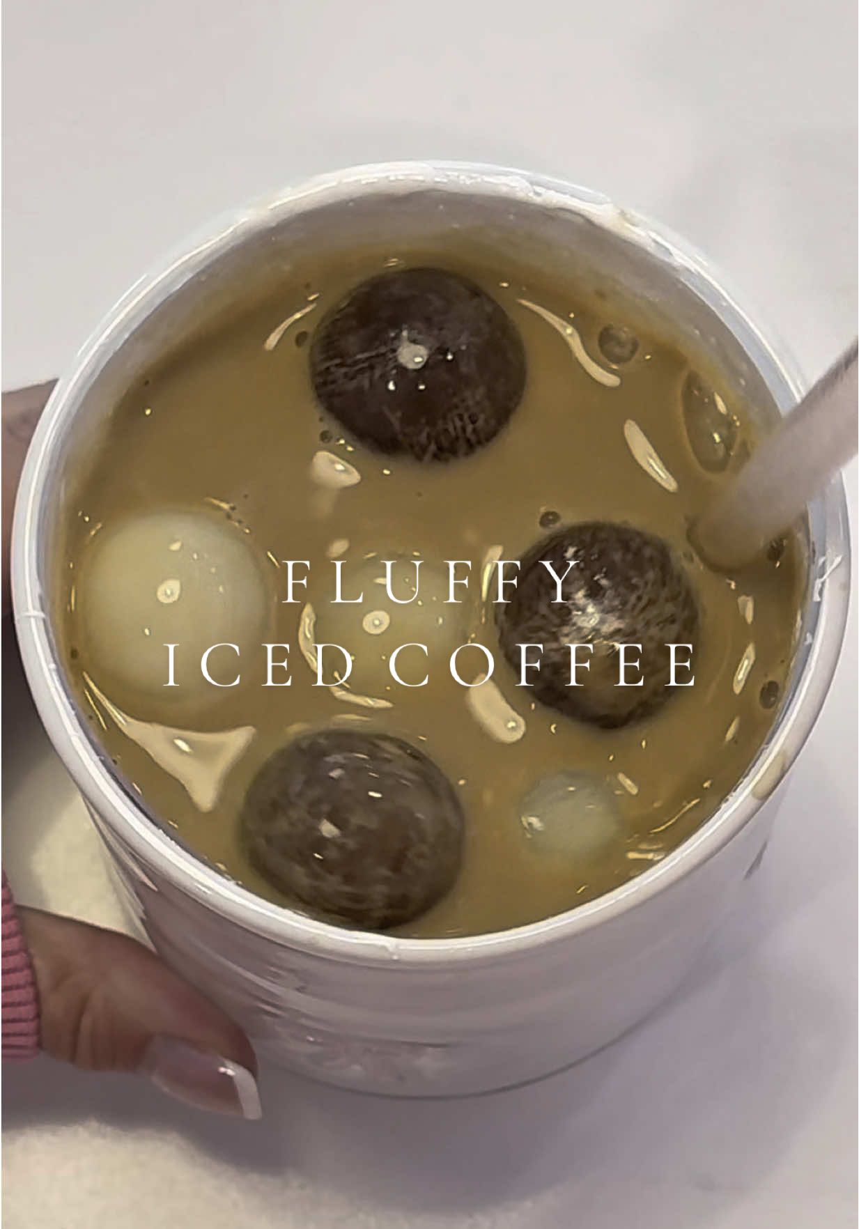 Fluffy iced coffee recipe 🤎☁️☕️🧸 #asmr #icedcoffee #coffeetok #coffee #restock #restockasmr #recipes #marshmallow #fluffycoffee #drinktok #drink #bloompartner @Bloom Nutrition 