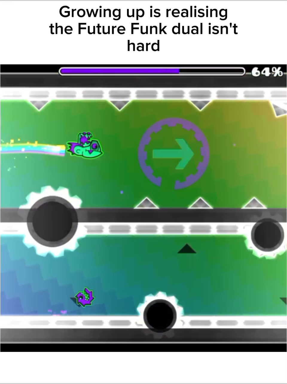 Don't mind the quakity Tiktok just messes it up all the time #geometrydash #geodash #gd #futurefunk #futurefunkdual #fyp #fypage #funny