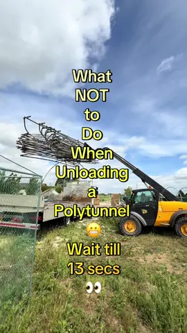 WHAT NOT TO DO WHEN UNLOADING POLYTUNNEL FRAMES ✌️WE SHOULD OF USED STRAPS I KNOW  #EpicFail #FarmFails #BuildingFails #PolytunnelLife #IOKFarm #FarmFromScratch #FarmLifeUK #TikTokFarm #SmallholdingUK #ConstructionFails #RuralFails #KoiFarmBuild #AquacultureSetup #GrowWithMe #HomesteadFails #FarmWorkGoneWrong #BackyardFarm #TelehandlerLife #FarmLifeUnfiltered #OffGridLiving #WeekendWarrior #ViralFarmBuilds #GreenhouseCrash #BuildFail #Farm