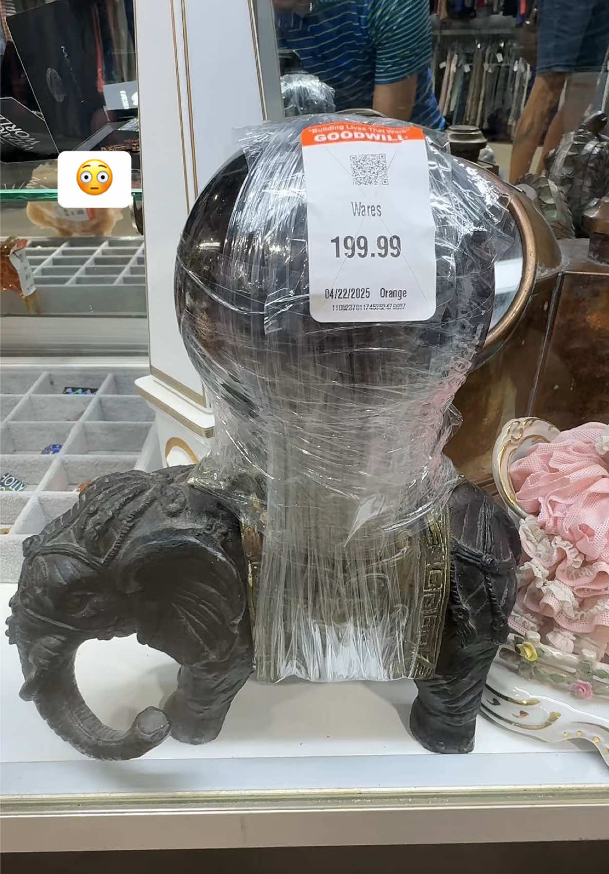 The Prices Were Just Out of This World Expensive, but Let Me Know?!#insane #wow #what #realistic #shocked #elephant #chair @Goodwill Industries Intl. 