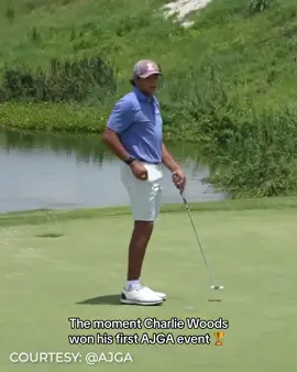 16-year-old Charlie Woods, son of Tiger Woods, won his first AJGA tournament 🏆 #golf #tigerwoods  Via @AJGA 