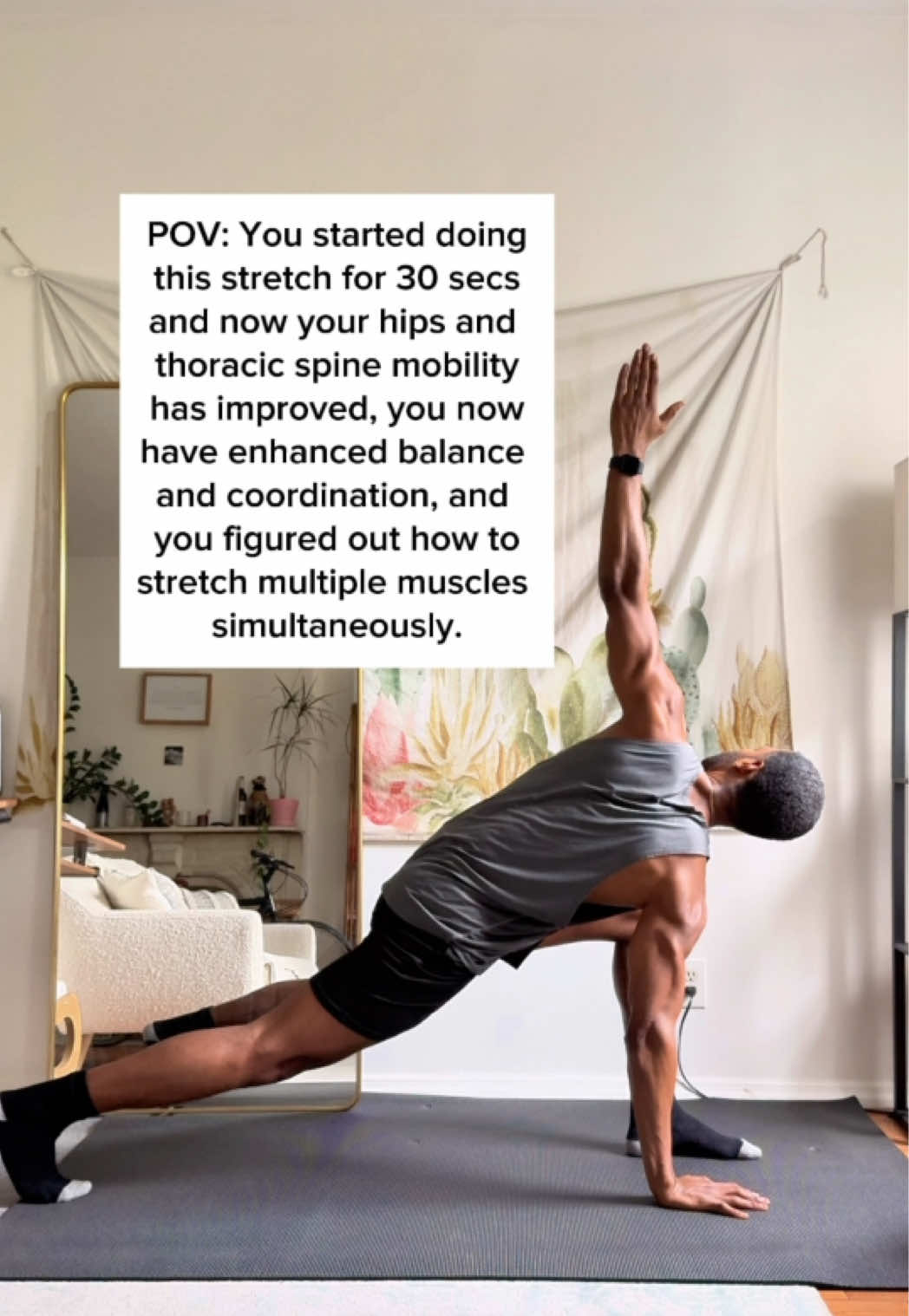What is stopping you from starting a stretching routine? Comment below ⬇️  Like & follow for more. #stretchingroutine #dynamicstretching #mobilitytraining #mobility #hipmobilityexercise #hipflexors #stretch #lowerbackpain #lowerbackpainrelief #kneepain #kneepainrelief #mobilityexercise #yogaflow #yoga #pilates #pilatesworkout 