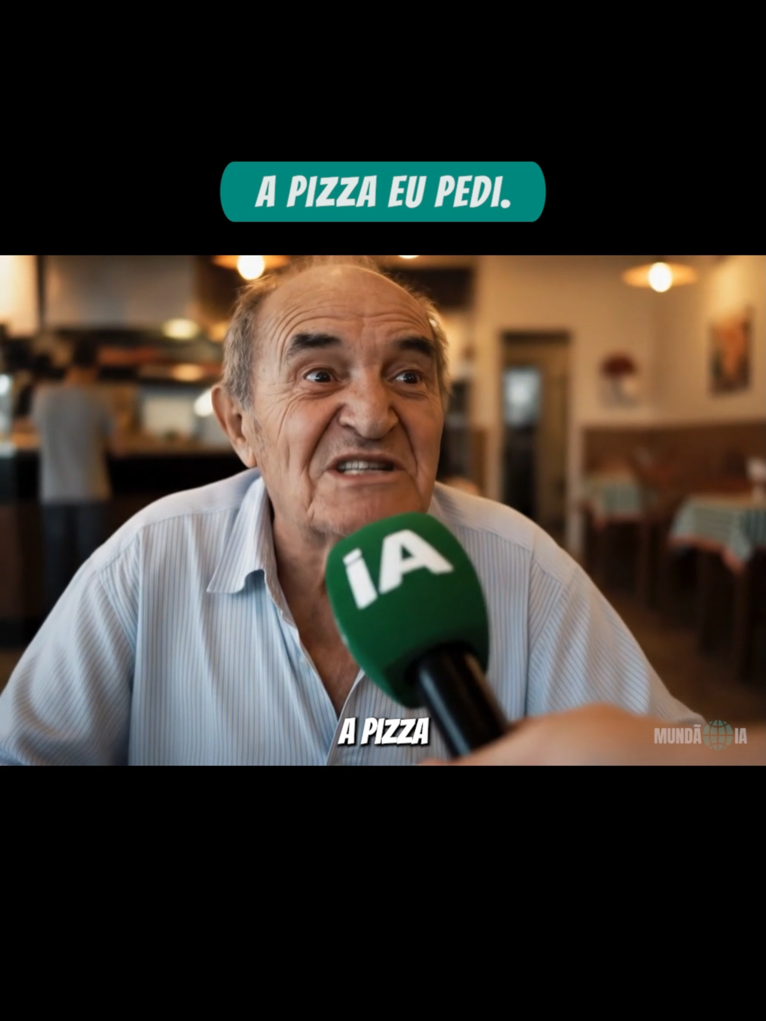 A pizza eu pedi. #foryoupage #viraliza #viralvideos #veo3 #ia #reporter #fyp #fypシ゚ #googleveo3 #entrevista #pizza #memetiktok #humortiktok #pizzaria #curtas