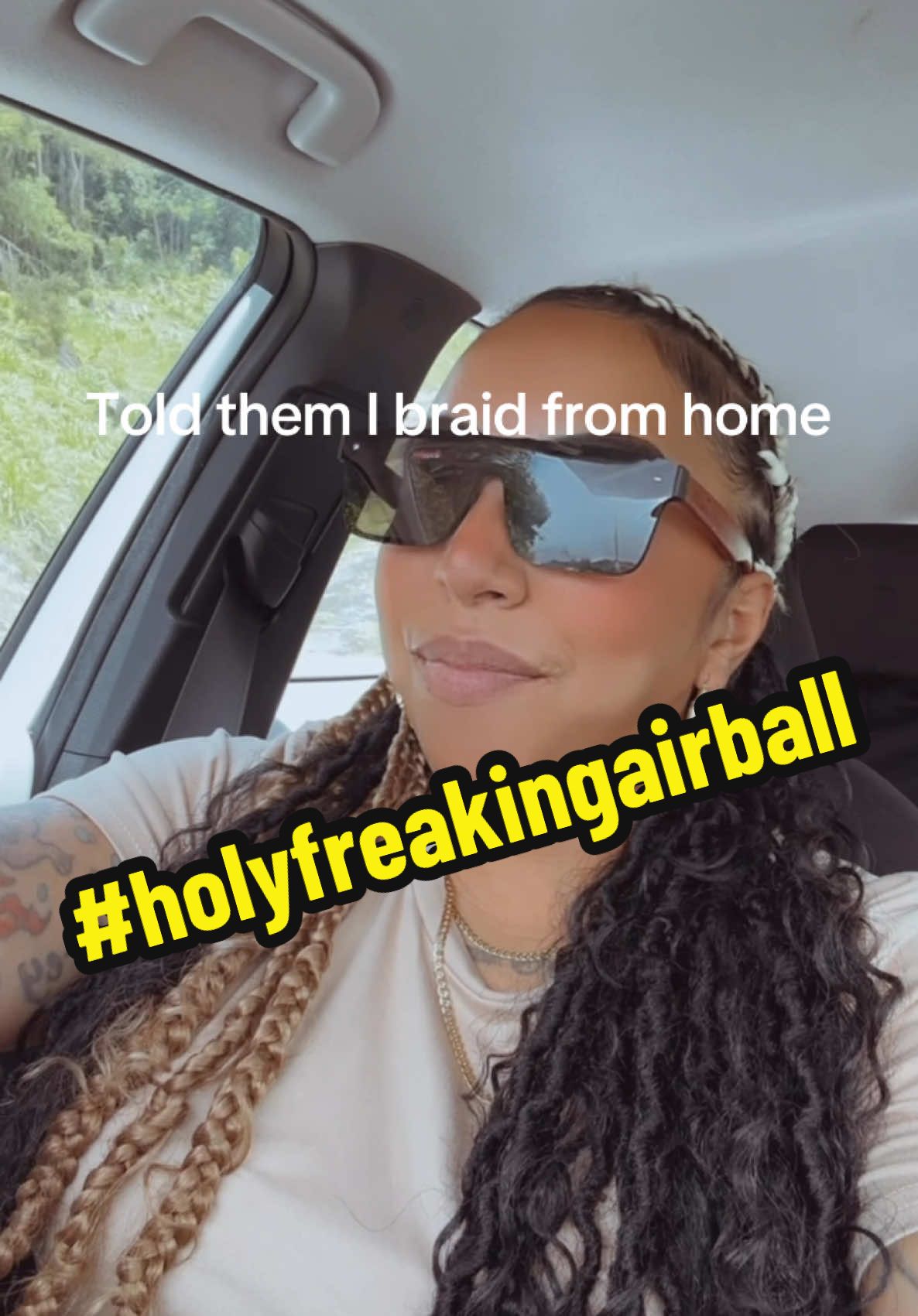 Told them I braid from home #holyfreakingairball #holyairball😭😭 