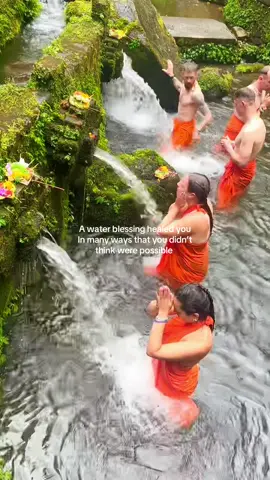 Water purification + spiritual cleansing in Bali 💧✨ Many people cry during the ceremony,i definitely shedded a tear  walking away after doing the water purification I felt so zen and something definitely shifted in me a huge weight had been lifted.  If you’ve been wanting to do something like this, take this as your sign. 🫶🏽 . . . . #traveltiktok #traveltok #travel #bali #baliwaterblessing #waterblessing #waterpurification #HealingJourney #healingtiktok #ubudbali #balitemple #thingstodo #spiritual #solotravel 