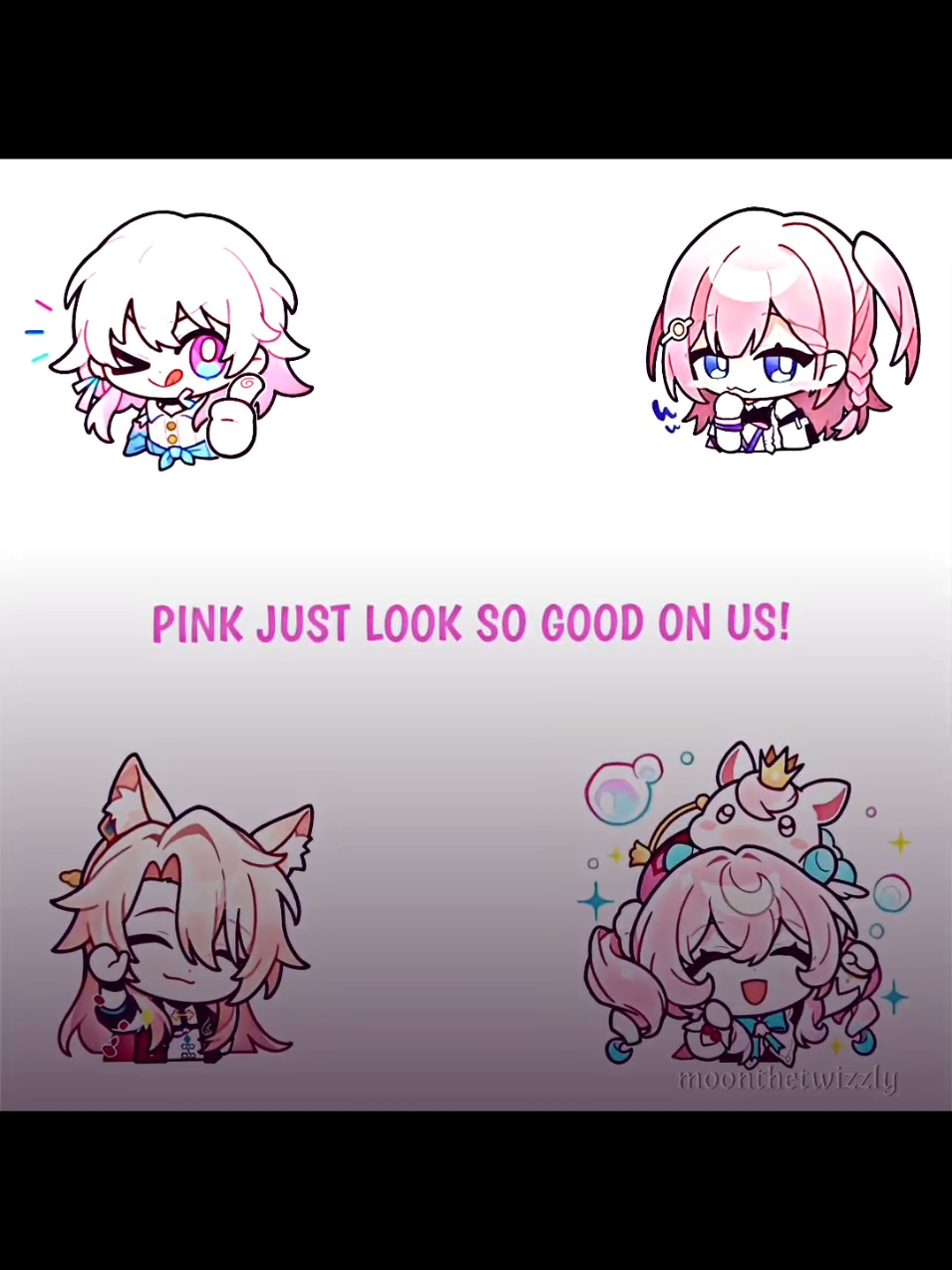 P-I-N-K just looks so good on us!! #march7th #asta #jiaoqiu #hyacine #hsr #HonkaiStarRail #xyzbca #fyp #tiktok #pink #pinkedit #march7thhonkaistarrail #march7thhsr #astahsr #astahonkaistarrail #jiaoqiuhsr #jiaoqiuhonkaistarrail #hyacinehsr #hyacinehonkaistarrail #hertasspacestation #trailblazerhonkaistarrail #xianzhouluofu #amphoreus #spoilers #hsrspoilers #tiktokedit #hsrcreators #hoyocreators 