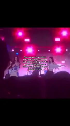 their fans are always the first to judge other groups😭😭 first take care of your favs who can't sing #fyp #viral #aespa #karina #aespakarina 