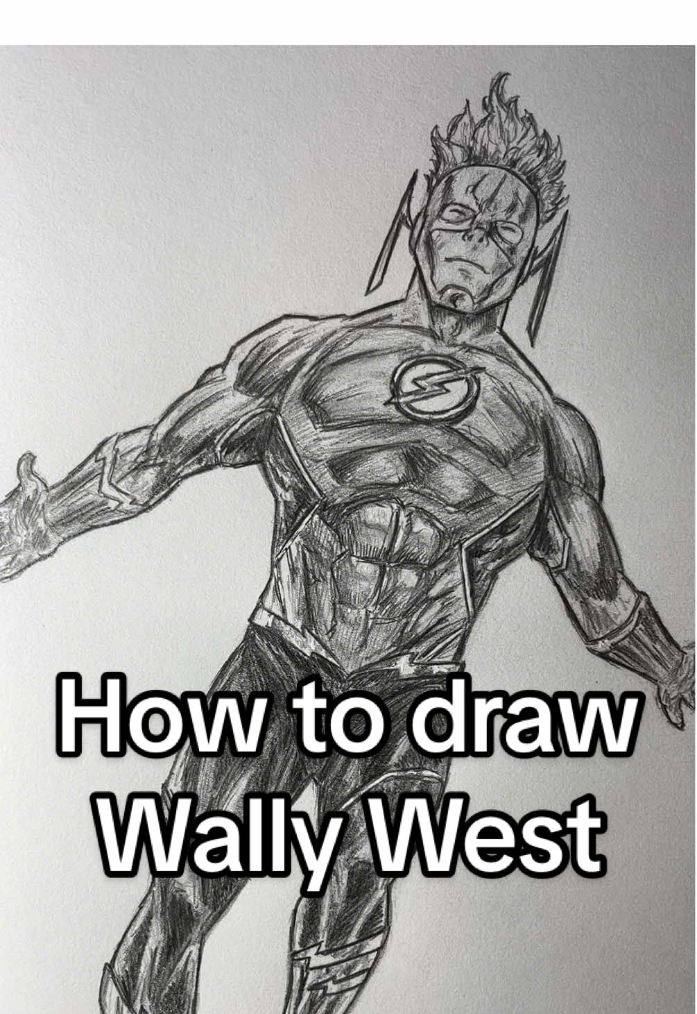 How to draw Wally West! Who should I draw next? #artistsoftiktok #art #drawing #tutorials #wallywest #flash #theflash #dc #dccomics  how to draw wally west the flash art drawing tutorial