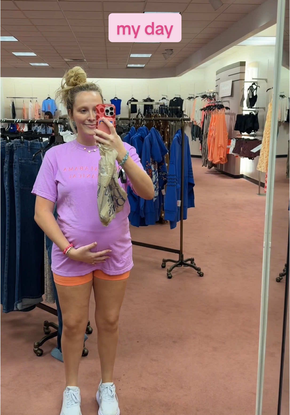 i think i have fomo on not getting the free people hot shot onesies #lillyholmes#lilsholmie#pregnancy#pregnantlife#mom#toddlermom#studentmom#chiropracticstudent#chiropractic#student#shopping#dillards#33weekspregant 
