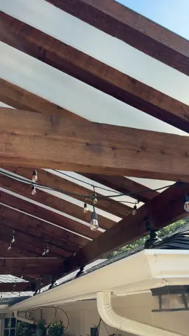 SkyPoly Pergola Patio Cover gable style !! #pergola #skypoly #patiocover #pergolaroof #patio #outdoorkitchen #backyarddesign 