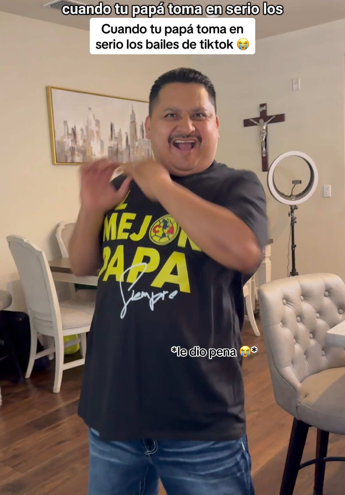 mi papá le encanta bailar 😭👏🏼 #papaehija #fyp #bailestiktok #clubamerica 