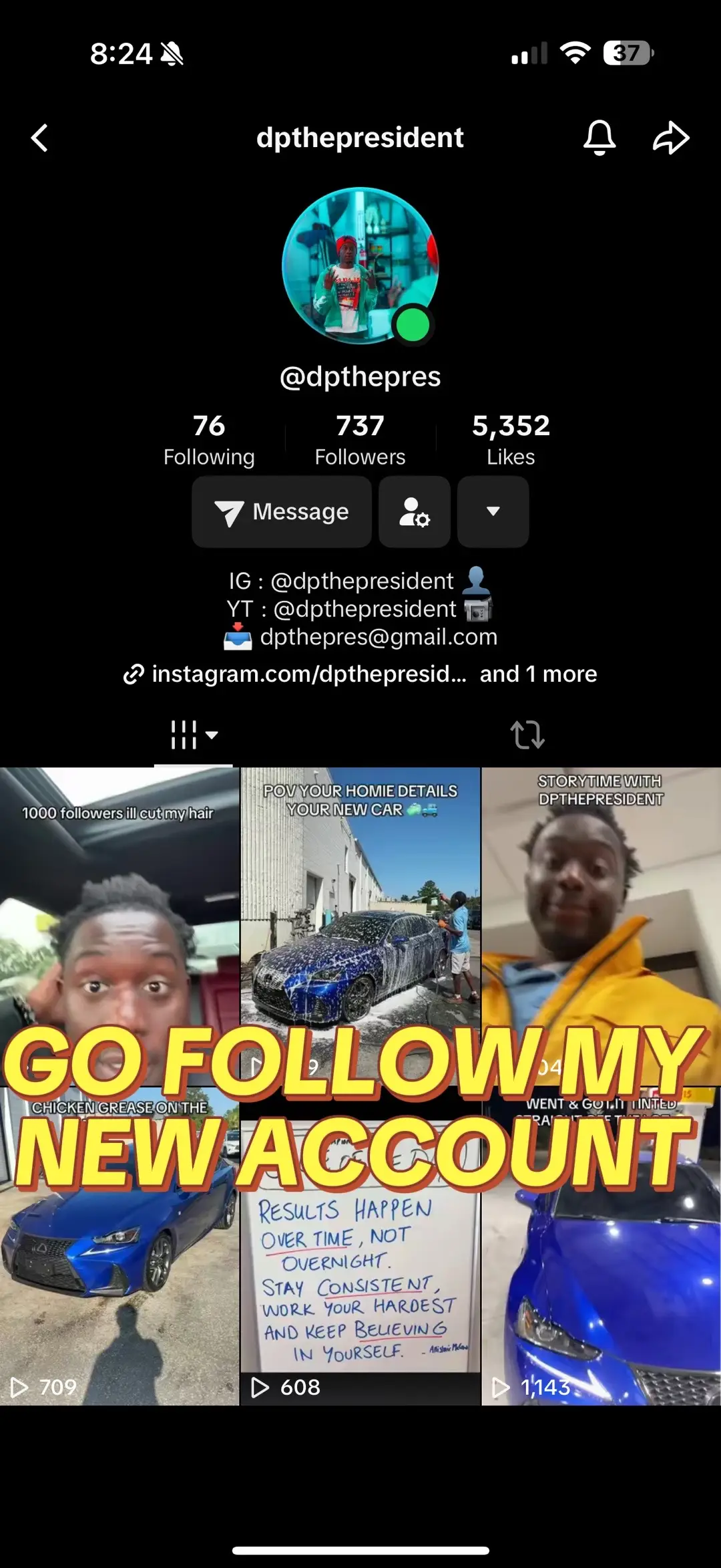 GO FOLLOW @dpthepresident  THIS PAGE IS SUPER SHADOW BANNED #dpthepresident #newtiktok #followme #fyp 