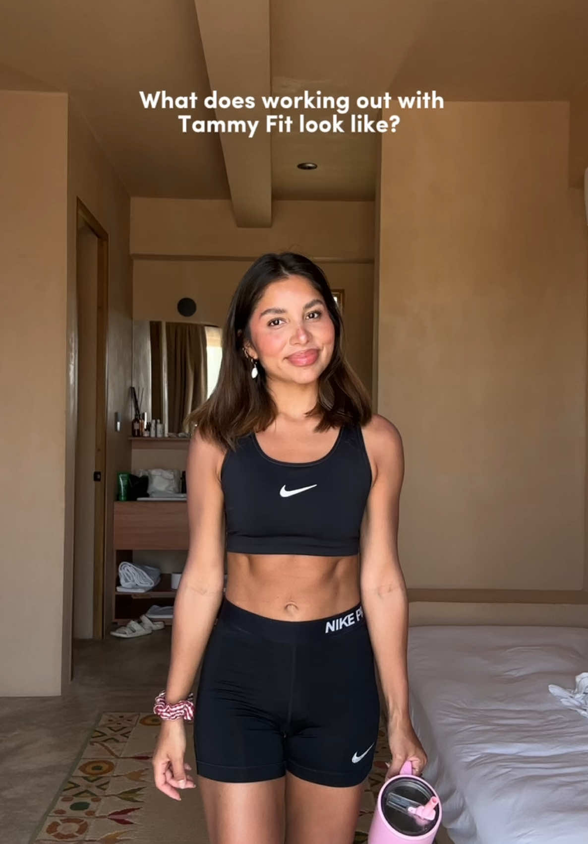 I love working out with my @TammyFit app 🩷 7 years and never going back!!!  I genuinely think it’s the best fitness app out there lol I love all the meal plans, the macro counts, the yoga/pilates classes, the affirmations.. literally list could go on. 🥹 