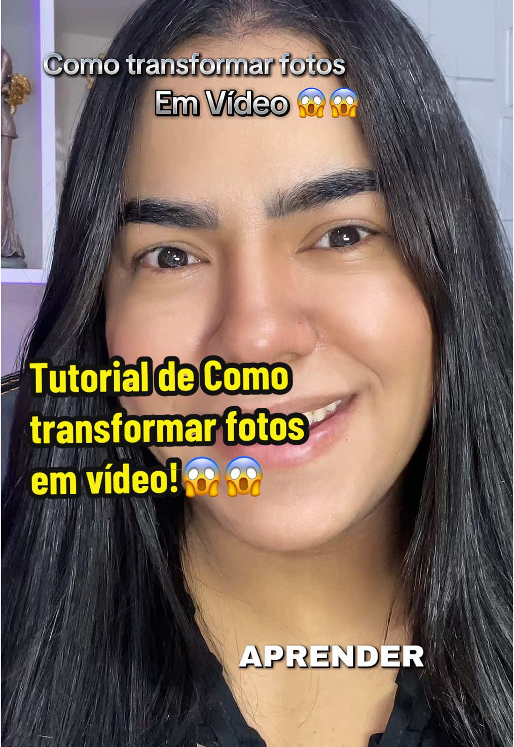 Como transformar foto em vídeo! #efeitosanimados #fotoevideo #iniciantestiktok #configuracoesdotiktok 