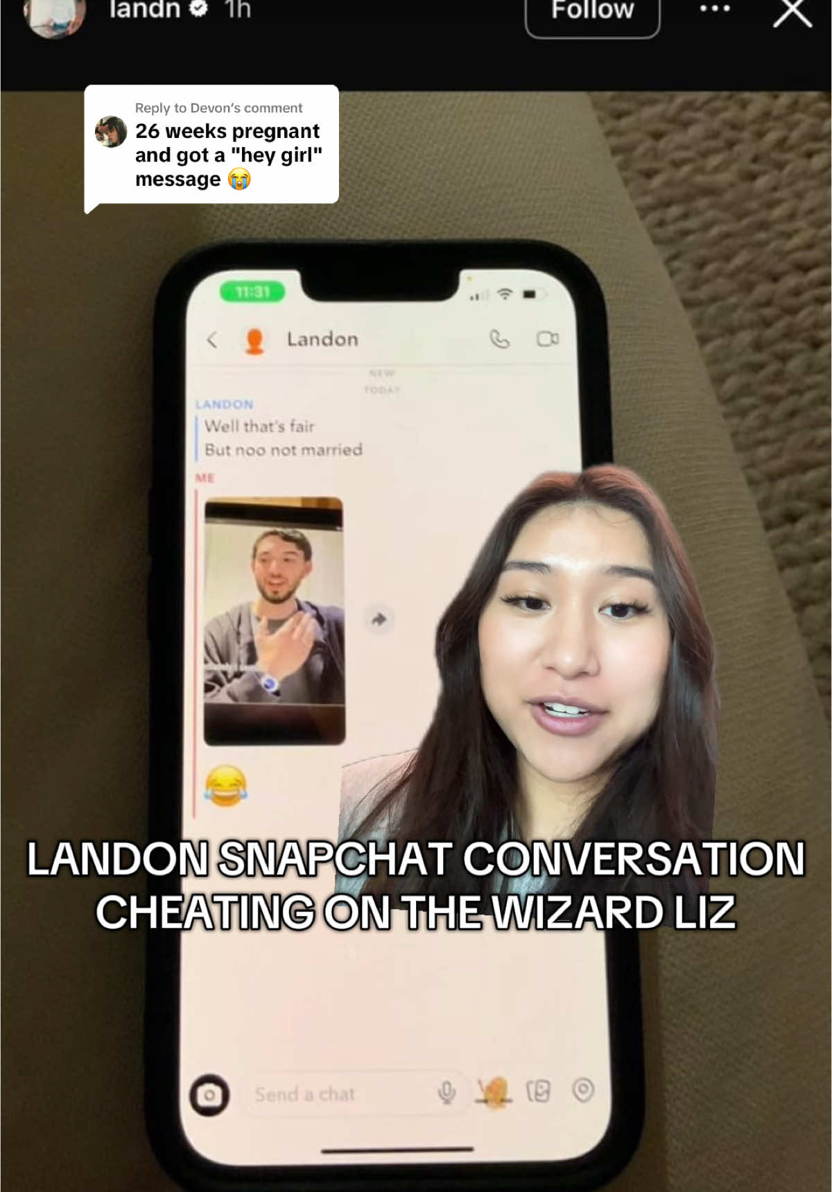 Replying to @Devon LANDON SNAPCHAT CONVERSATION CHEATING ON THE WIZARD LIZ #thewizardliz #wizardliz #landonnickerson #cheating 