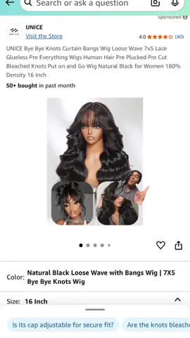 Try this 7x5 Glueless BodyWave curtain bang wig with me @uniceamazon Link in bio  #gluelesswig #amazonfinds #gluelesswigs #unice #wiginstall #wigstyle 