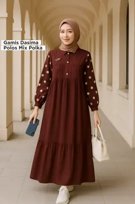 Gamis Dasima Polos Mix Polka Bahan Rayon Adem Dan Nyaman #gamismurah #gamistiktok #gamisdewasa #gamisviral #gamiskondangan #gamiskekinian #gamisdasima #gamis 