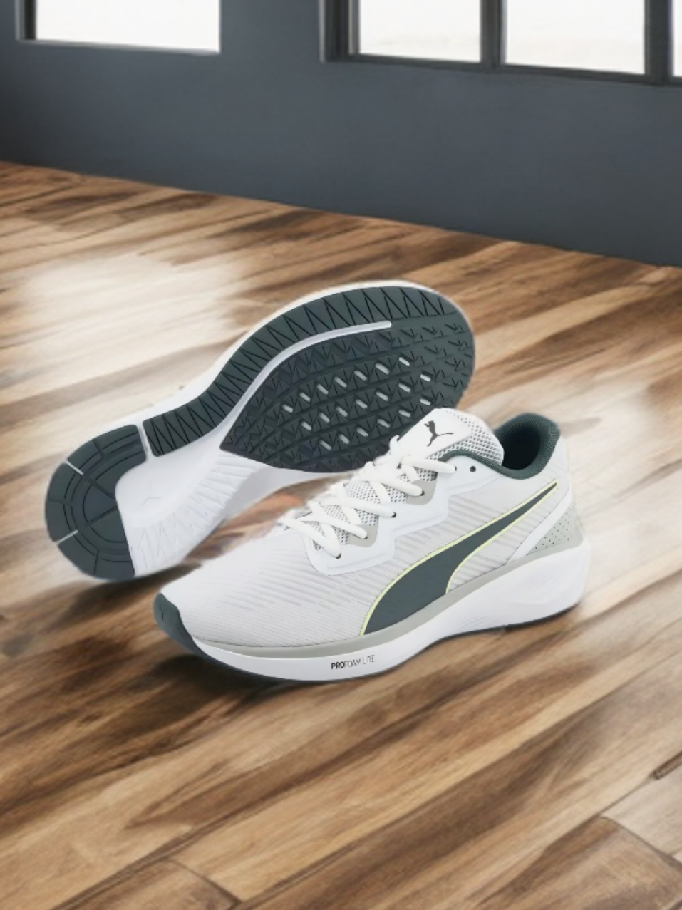 PUMA Sepatu Lari Aviator ProFoam Sky A Mall White-Dark Slate #puma #sepatu #lari #unisex #sports #olahraga #gym #jogging #premium #original #brand #foryou #viral #fyp 