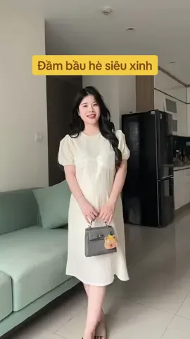 Đầm bầu hè thiết kế xinh xắn, đi chơi đi làm ok lắm nha. #vaybauxinh #vaybau #vaybauxinh #mẹbầu #dambaudep #hellobanhgao 