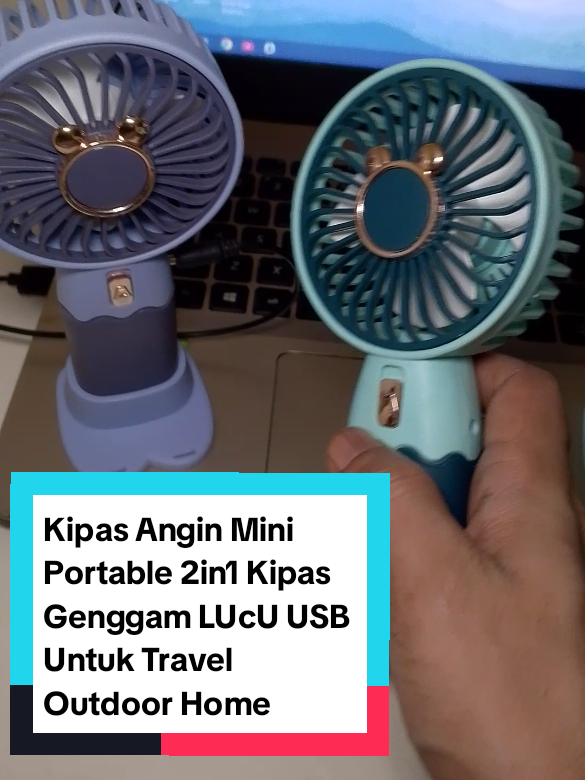 Kipas Angin Mini Portable 2in1 Kipas Genggam LUcU USB Untuk Travel Outdoor Home #kipasangin  #kipasanginportable #kipasmini #kipas 