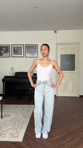 Quần jeans và áo thun, auto đẹp 🤩 #aaajeans #thoitrang #quanjeanongrong 