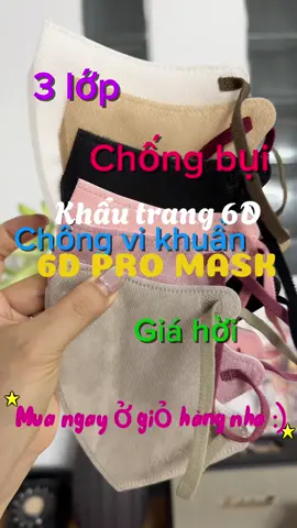 Khẩu trang chống nắng vẫn đẹp và thời trang, thoải mái tiện dụng #khautrang #khautrang6d #muahe #xuhuong 