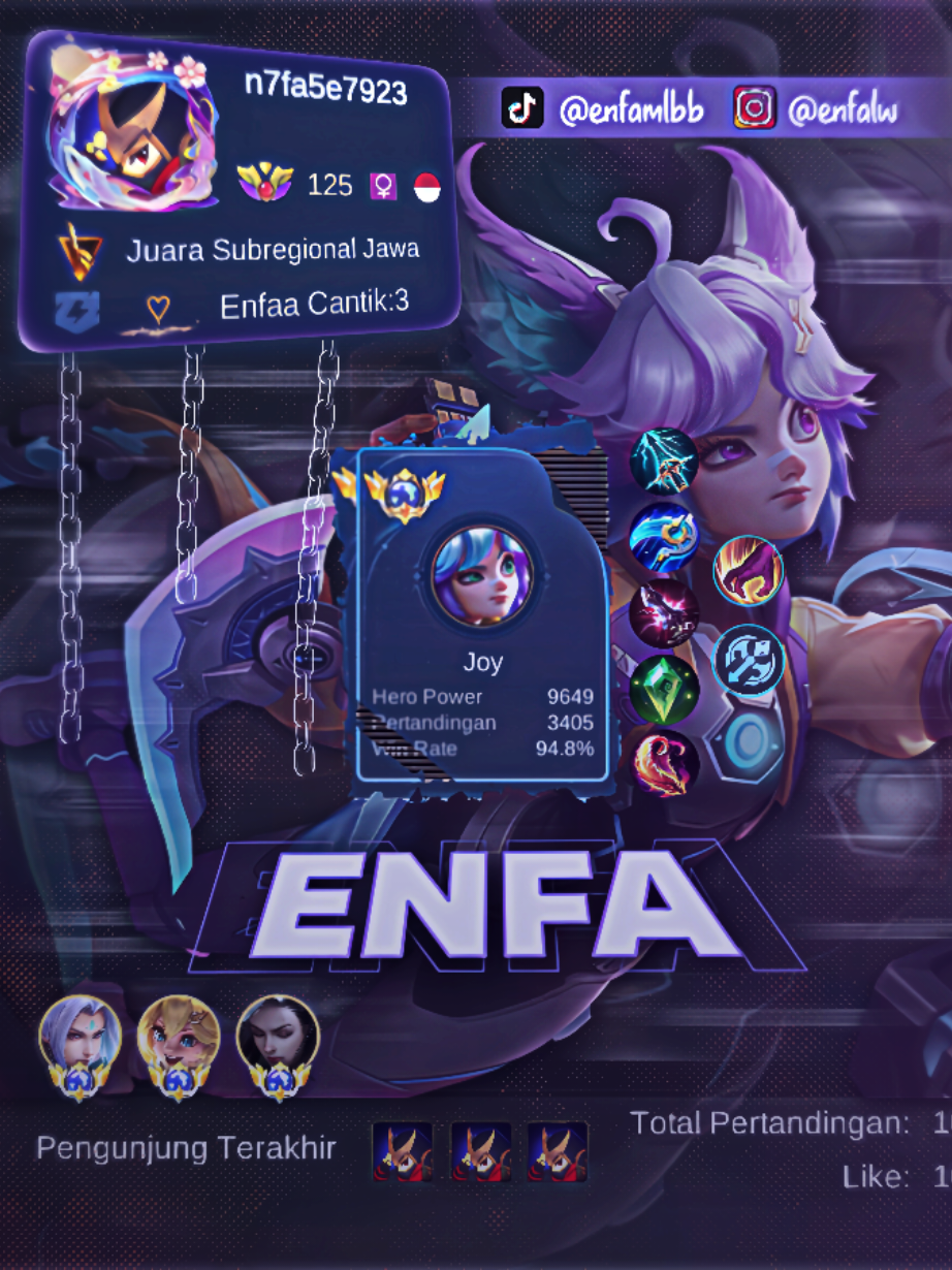 Preset fav wr - https://t.me/enfamlbb - #enfamlbb #mobilelegends_id #preset #presethistorymlbb #fyp #mobilelegends 