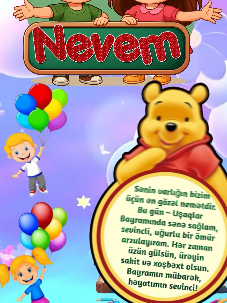 nəvəyə uşaqlar günü Təbriki 🥳