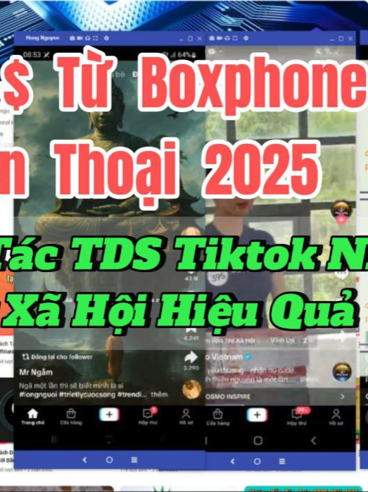 Chia Sẻ Cách #Boxphone Farm Và Điện Thoại Tương Tác #TDS Tiktok, Mạng Xã Hội 2025  . Ytb   https://youtu.be/HN-1f9FIt-I  #Tiktok #mangxahoi #kiemtienboxphone #mmo