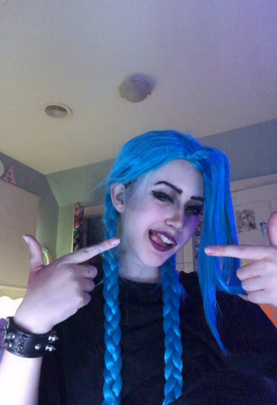 Jinx makeup #canthinky #fyp #makeup #cosplayer #jinxarcane 