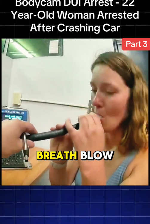 Bodycam DUI Arrest - 22 Year-Old Woman Arrested After Crashing Car #cops #police #viral #usa #flypシ #arrested #jail #trafficstop #flypシ 