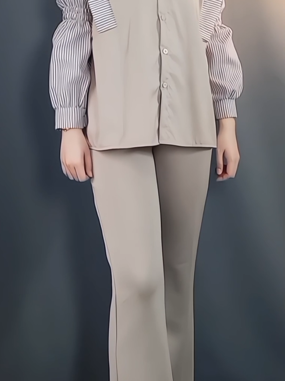 warna ginger sand 😍 flare pants highwaist #outfit #OOTD #celanascuba #celanacutbray #flarepants #outfitngantor #outfitngampus #ootdfashion 