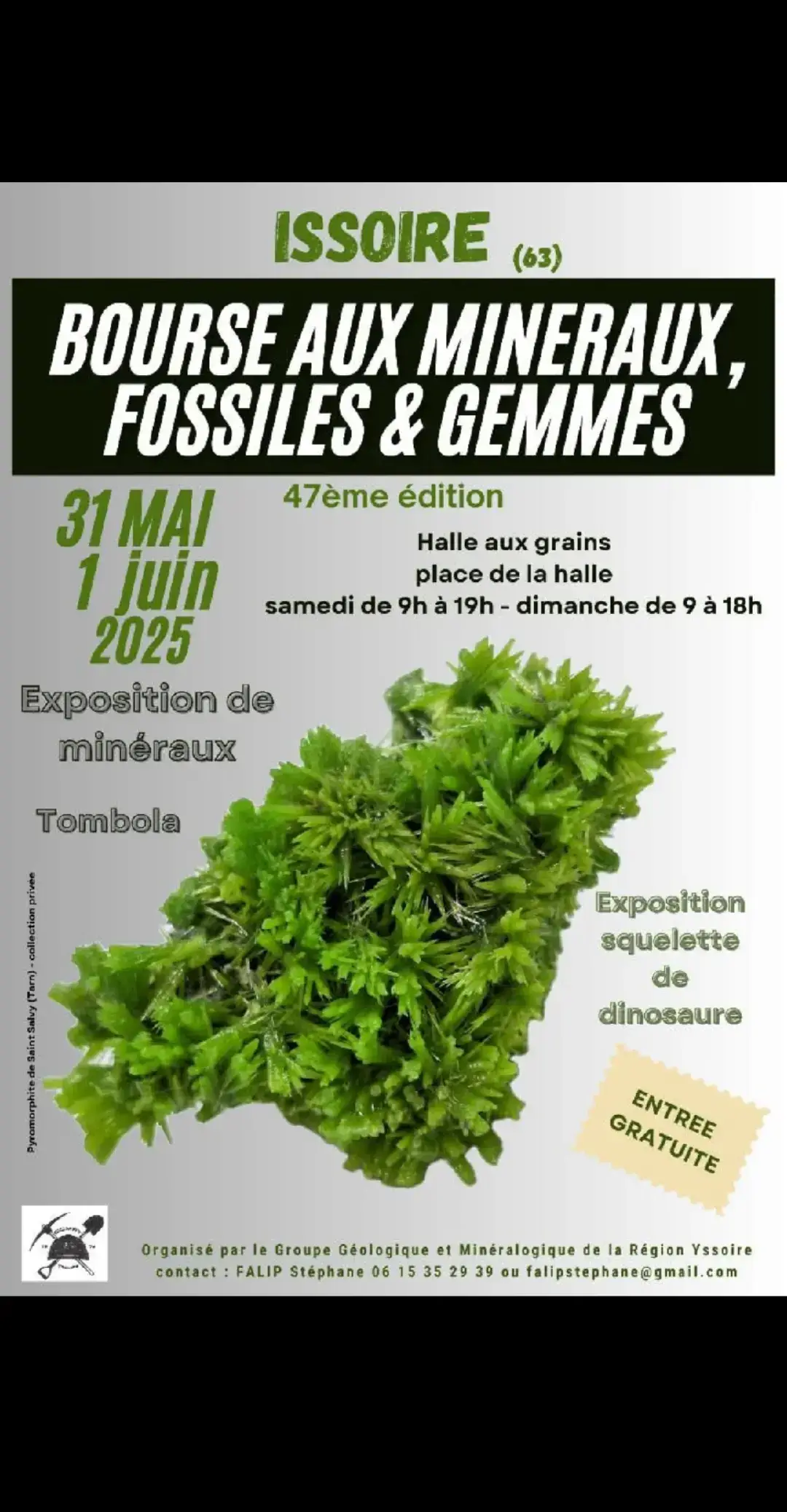 retrouvez moi tout le weekend à la #bourseauxmineraux d'#issoire ! #puydedome  #auvergne #yssoire #minéraux 