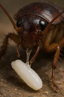 Jimmy thanks you for not cleaning up your mess. LOL #JimmyTheRoach, #CockroachCloseup, #BugLife, #StreetRiceSnack, #TinyDiner, #MacroPhotography, #RoachEatsRice, #DroppedFoodChronicles, #UnexpectedGuest, #InsectMoments, #UrbanWildlife, #RiceLover, #CreepyCute, #BugASnack