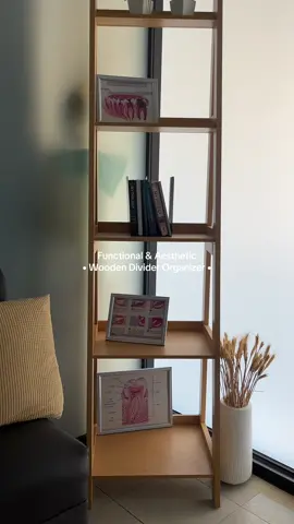 Aesthetic wooden bookshelf/divider/organizer 😍 #divider #organizer #homefinds #aesthetic #minimalist #wooden #fyp #foryou 