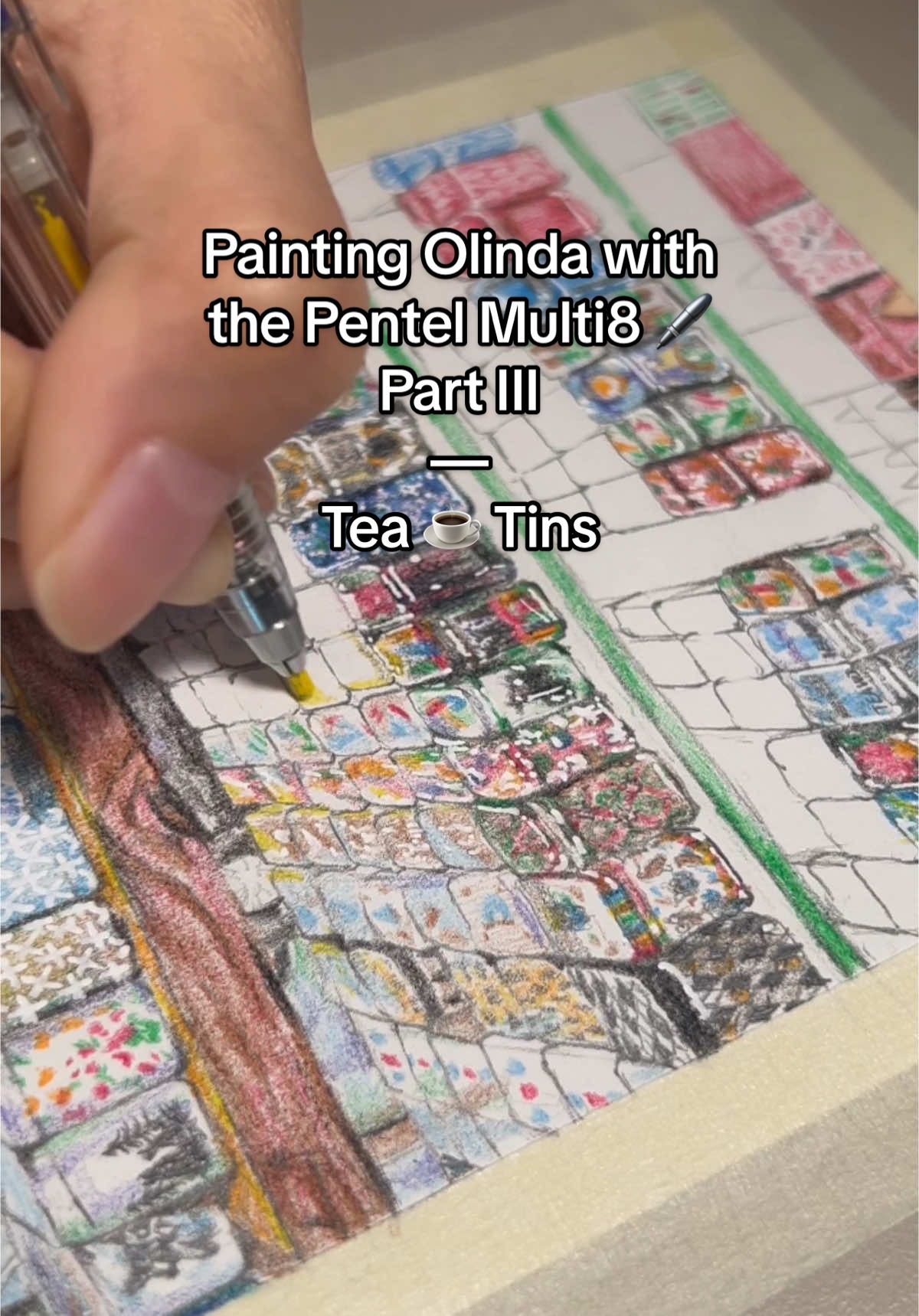 I think I’ve reached the limit of this Pentel multi8 😵 #olinda #pentel #fineart #melbourneaustralia #melbourneartist #tealovers 
