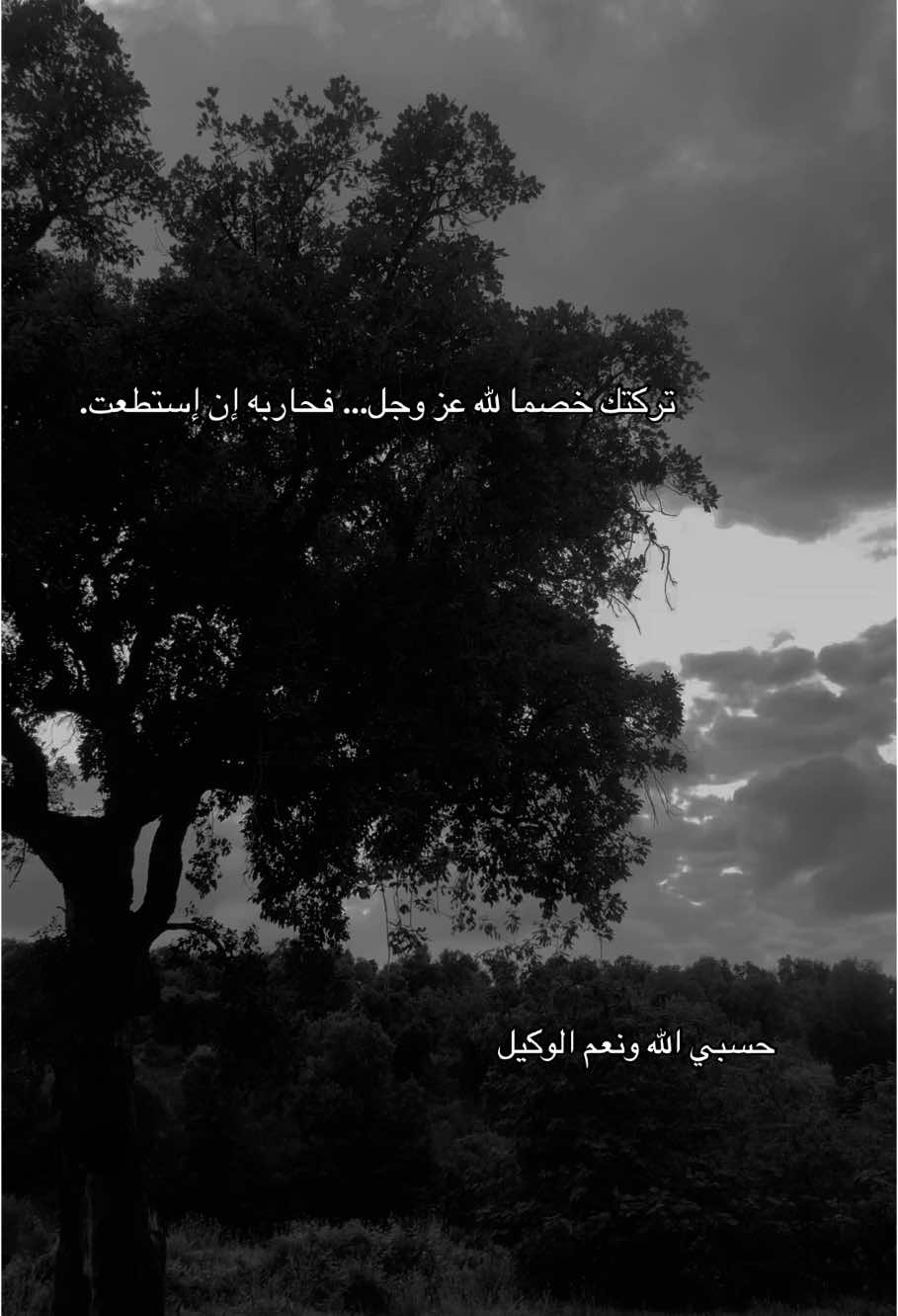 تركتك خصما لله عز وجل… فحاربه إن إستطعت. 