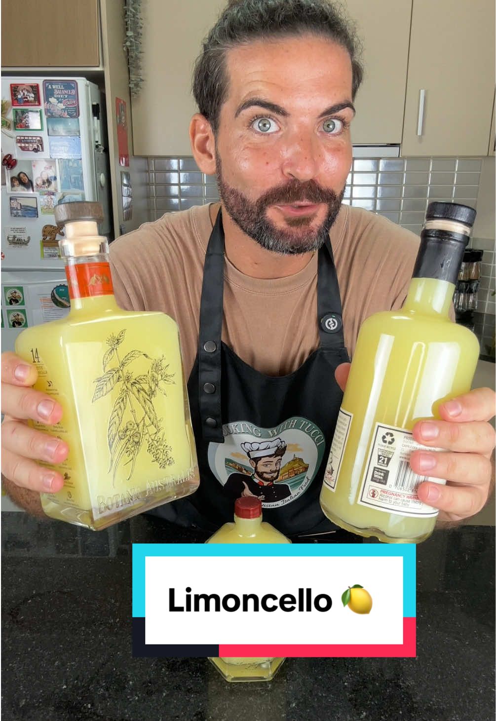 Homemade Limoncello | A Taste of Southern Italy in a Bottle Bright, aromatic, and dangerously smooth — this Limoncello recipe is as close as it gets to sipping the sunshine of the Amalfi Coast. Made with just four ingredients and a little patience, it’s perfect as a chilled digestive or to gift to someone you love. What you’ll need: 	•	Zest of 8 large organic lemons (only the yellow part) 	•	1L of pure alcohol (vodka works too) 	•	1.2L cold water 	•	700g sugar This makes about 2.5L of pure, homemade goodness. Store in the freezer and serve cold! #cookingwithtucci #limoncello #homemadelimoncello #italianliqueur #digestivo #amalficoastvibes #italianrecipe #homemadedrinks #italianculture #fyp