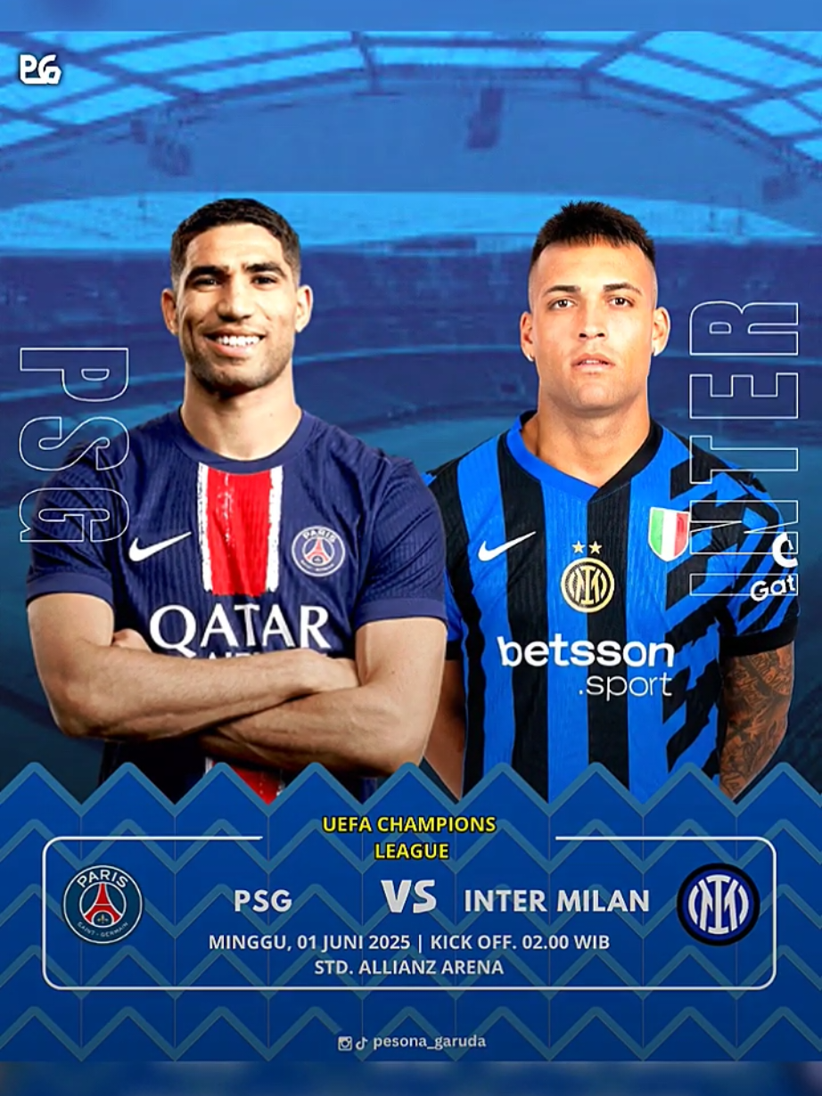 Final UCL‼️Prediksi Skor Gais, PSG vs Inter Milan🔥 - - - - - #nextmatch #matchday #parissaintgermain #intermilan #final #ucl #uefachampionsleague #fyp #pesonagaruda 